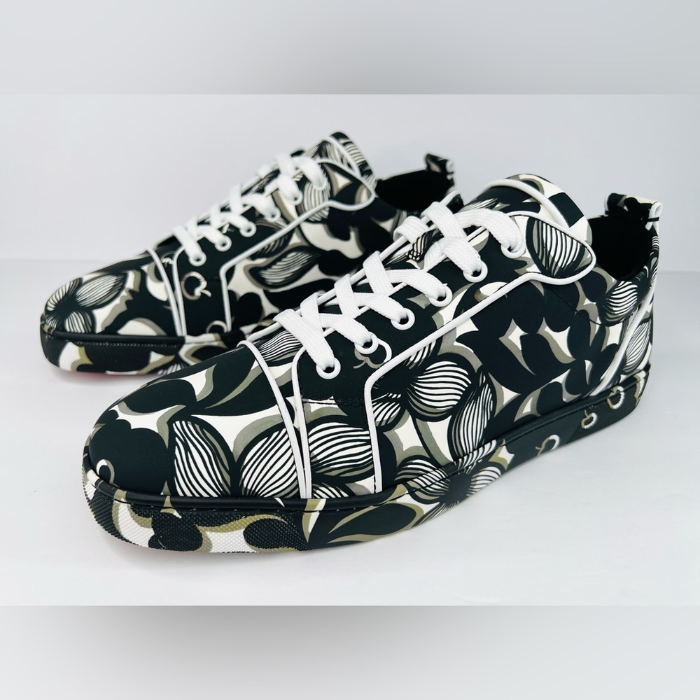 CHRISTIAN LOUBOUTIN Louis Junior Orlato Flat Petunia Men Sneakers EU 45 - US 12 - Picture 4 of 12